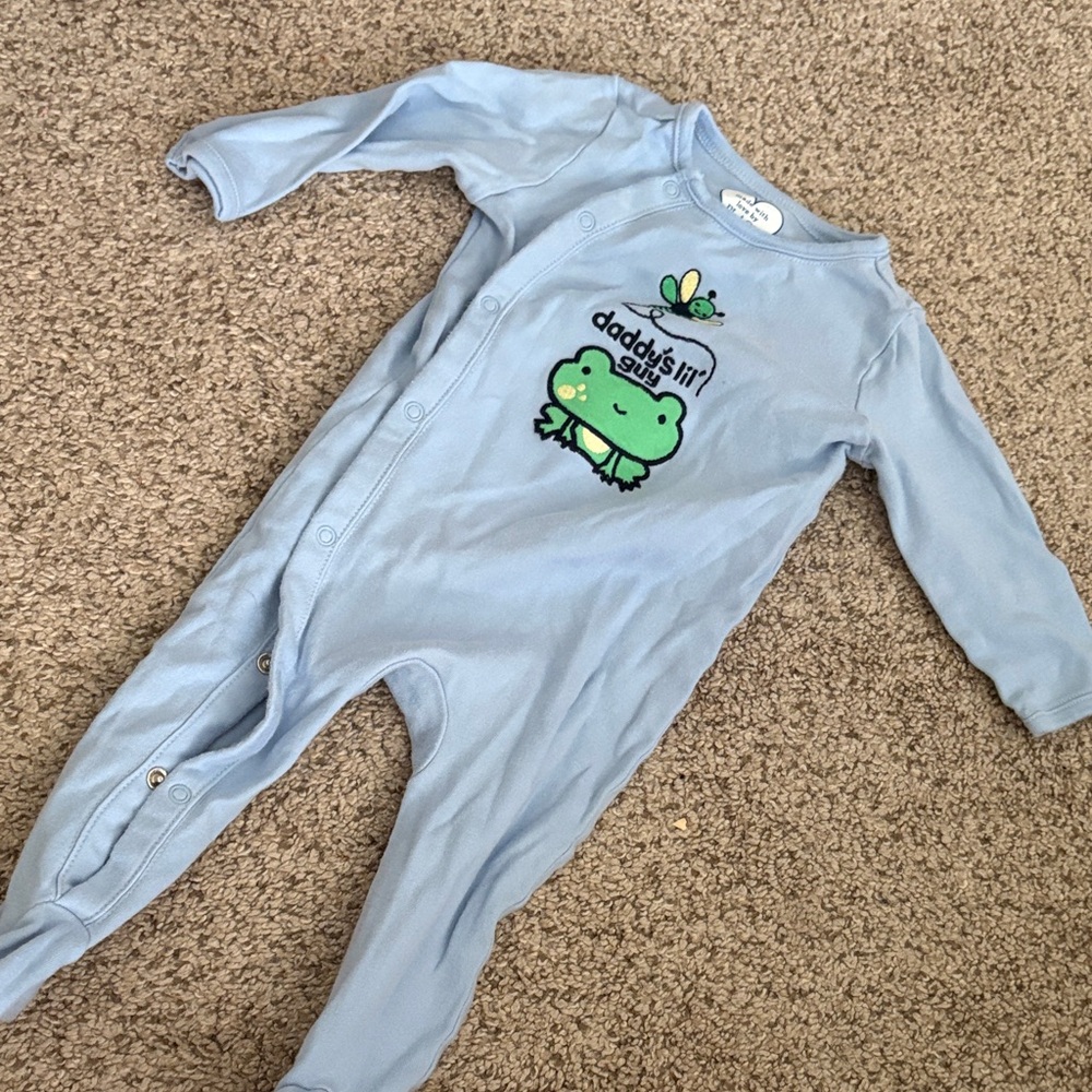 Children’s Place Blue Frog Print Kids One Piece